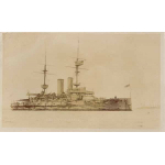 Thumbnail image for View of HMS Venerable; a Royal Navy Battleship.