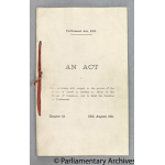 Thumbnail image for Parliament Act, c. 13