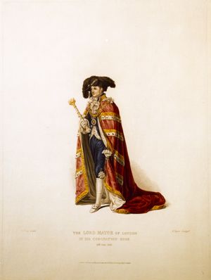 Thumbnail image for THE LORD MAYOR OF LONDON IN HIS CORONATION ROBE 19th July 1821