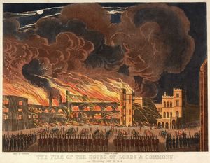 Thumbnail image for The Fire of the House of Lords & Commons on Thursday Octr. 16, 1834