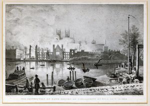 Thumbnail image for The Destruction of both Houses of Parliament by Fire, Oct: 16 1834