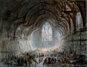 Thumbnail image for Westminster Hall on Fire 1834