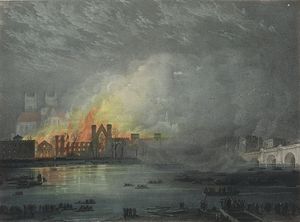 Thumbnail image for Fire 1834 View from Serls Boat Yard Lambeth
