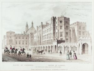 Thumbnail image for House of Commons House of Lords As they were before the Fire, 16th Oct.r 1834