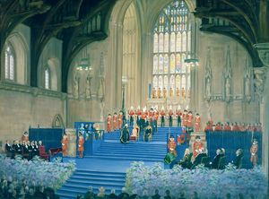 Thumbnail image for Queen Elizabeth II receiving the Jubilee Address in Westminster Hall 1977