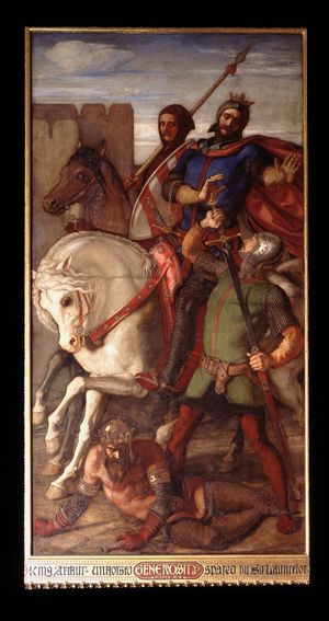 Thumbnail image for Generosity King Arthur unhorsed spared by Sir Launcelot