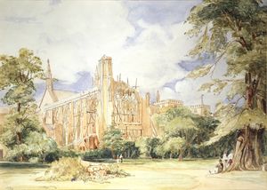 Thumbnail image for ST STEPHEN'S CHAPEL RUINS AFTER THE FIRE 1834 Exterior from the South-East